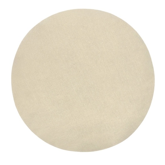 Round Happy Holiday Throw Pillow Linen St Nicholas Square® Red Bells Red Bow NWT - Picture 7 of 10